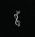 Schmuckanhänger aus Edelstahl Violinschlüssel / Notenschlüssel