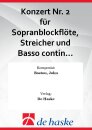 Konzert Nr. 2 f&uuml;r Sopranblockfl&ouml;te, Streicher...