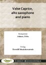 Valse Caprice, alto saxophone and piano
