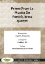 Pri&egrave;re (From La Muette De Portici), brass quartet