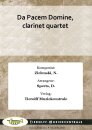 Da Pacem Domine, clarinet quartet
