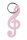 Schlüsselanhänger aus Filz Notenschlüssel / Violinschlüssel rosa
