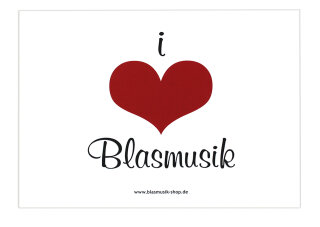 Postkarte &quot;I love Blasmusik&quot;