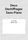 Deux Dechiffrages Saxo-Piano