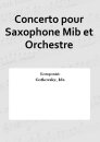 Concerto pour Saxophone Mib et Orchestre