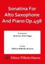 Sonatina For Alto Saxophone And Piano Op.498