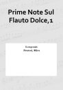 Prime Note Sul Flauto Dolce,1