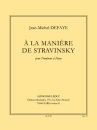 A La Maniere De Stravinsky