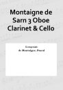Montaigne de Sarn 3 Oboe Clarinet & Cello