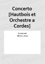 Concerto [Hautbois et Orchestre a Cordes]