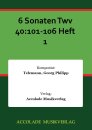 6 Sonaten Twv 40:101-106 Heft 1