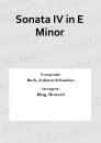 Sonata IV in E Minor