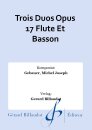 Trois Duos Opus 17 Flute Et Basson