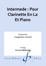 Intermede : Pour Clarinette En La Et Piano