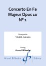 Concerto En Fa Majeur Opus 10 N° 1