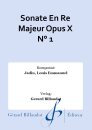 Sonate En Re Majeur Opus X N° 1