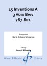 15 Inventions A 3 Voix Bwv 787-801