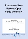 Romances Sans Paroles Opus 62/67 Volume 5