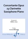 Concertante Opus 23 Clarinette Saxophone Piano