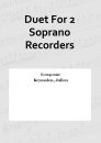 Duet For 2 Soprano Recorders