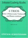 6 Trios F&uuml;r 2 Fl&ouml;ten und Basso Continuo