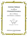 6 Kammersonaten F&uuml;r 2 Fl&ouml;ten und Basso Continuo