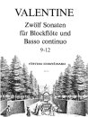 12 Sonaten Für Blockflöte und Basso Continuo