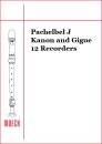 Pachelbel J Kanon and Gigue 12 Recorders