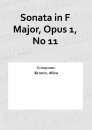 Sonata in F Major, Opus 1, No 11