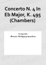 Concerto N. 4 In Eb Major, K. 495 (Chambers)