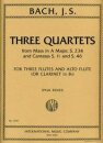 Three Quartets (from Mass A-Major and Cantatas)
