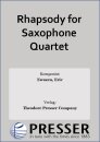 Rhapsody for Saxophone Quartet