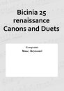 Bicinia 25 renaissance Canons and Duets